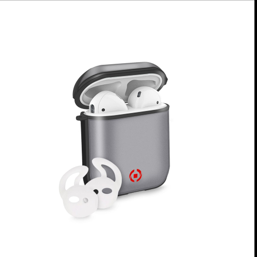 CELLY AIRPODS 1/2 GLACIER CUSTODIA PROTETIVA PIU ARCHETTI SPORTIVI PER AIRPODS NERO